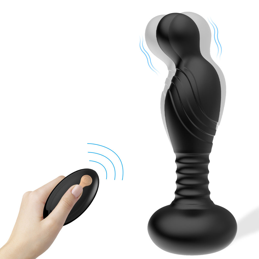 Black Anal Butt Plug Vibrating Massager