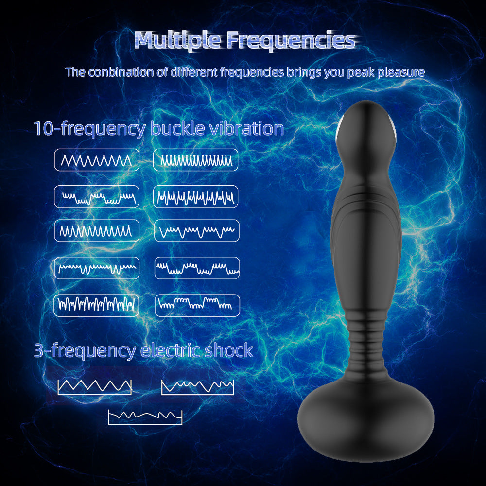 Black Anal Butt Plug Vibrating Massager Sex Toys