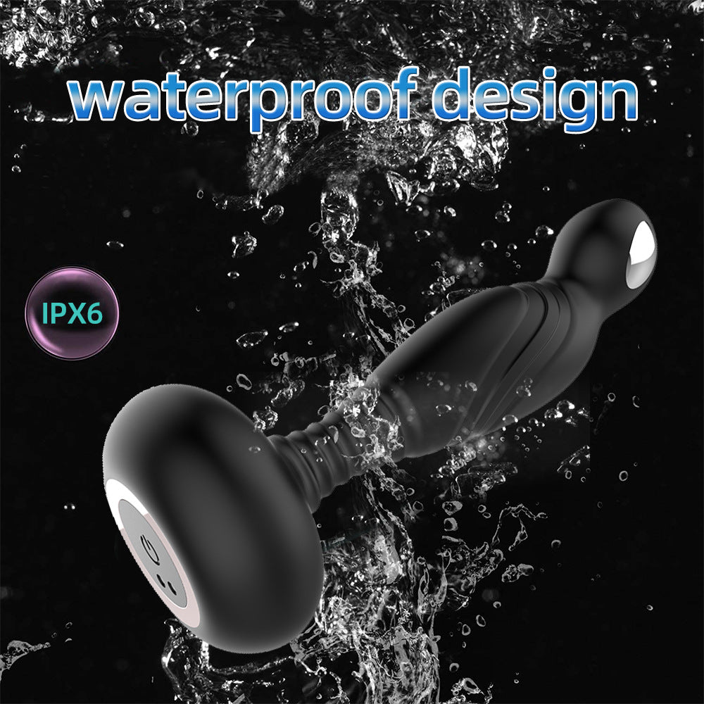 Black Anal Butt Plug Vibrating Massager Sex Toys